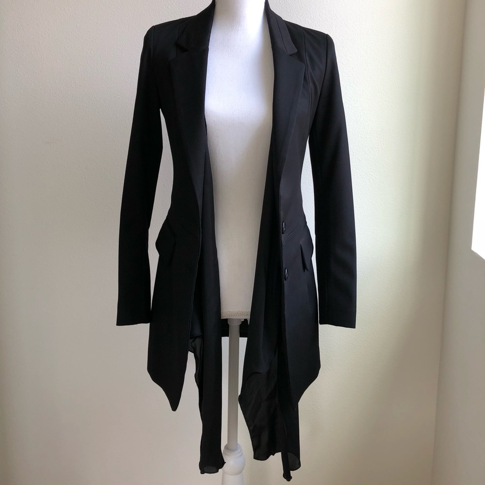 Blazer jacket with scarf detail